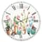 Designart 'Desert Botanical Bloom Iii Farmhouse Wall Clock